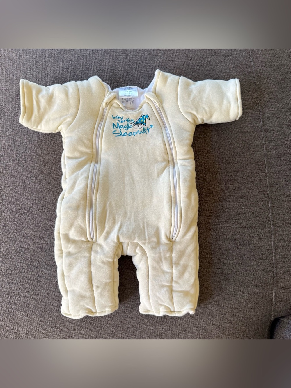 Baby Merlin's The Magic Sleepsuit Yellow Baby Boy Girl Neutral Large 6-9M